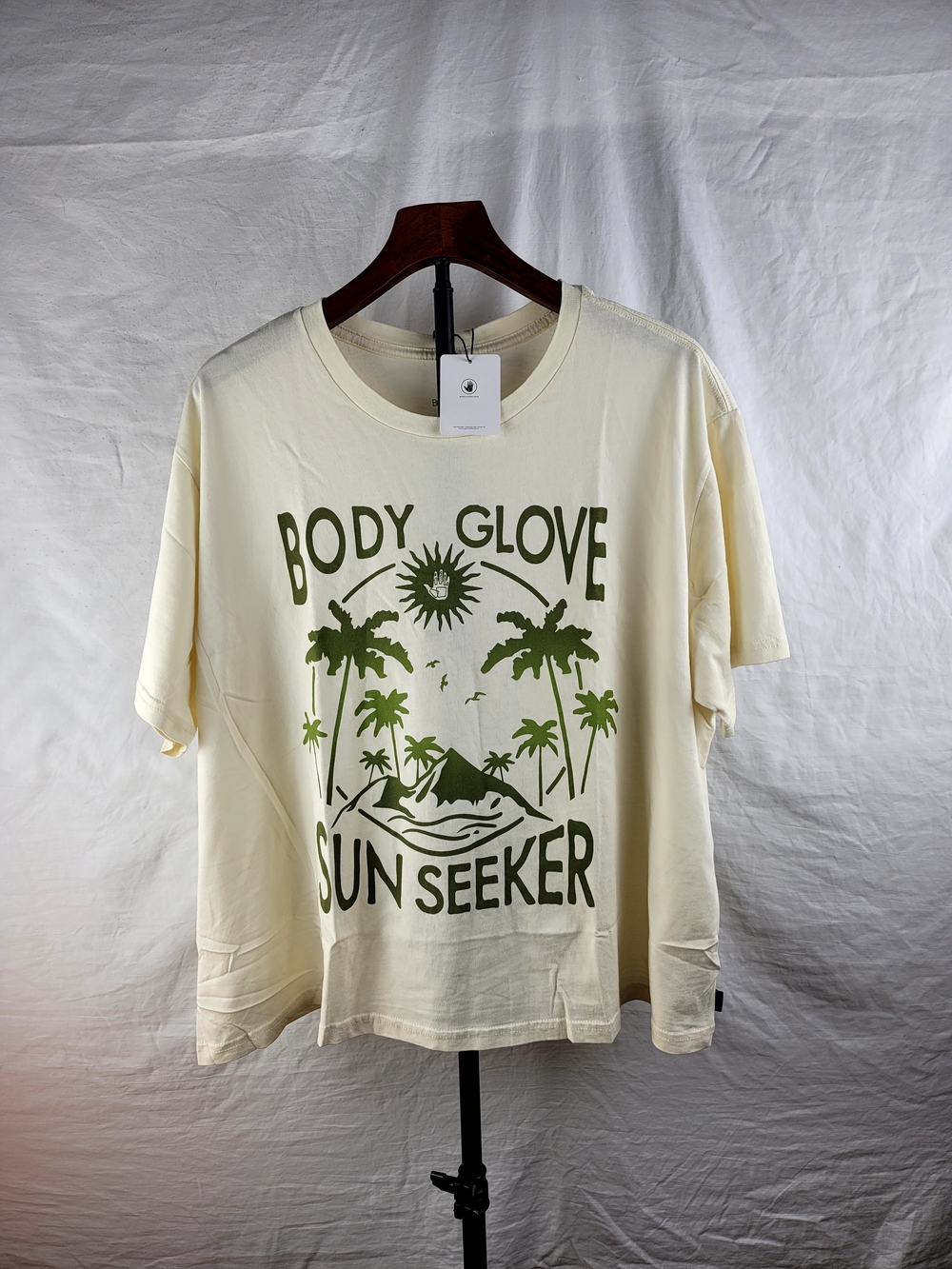 Body Glove Sun Seeker Graphic Tee - Cream/Green